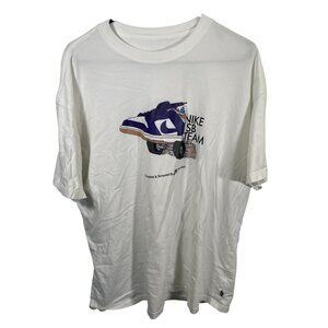 Nike SB Dunk Team T Shirt Mens XL Loose Fit Chopped & Screwed White SS